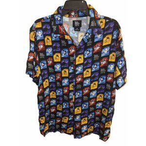 Disney D23 Expo 2019 Logo Camp Shirt Adult Button Down Top Size Medium